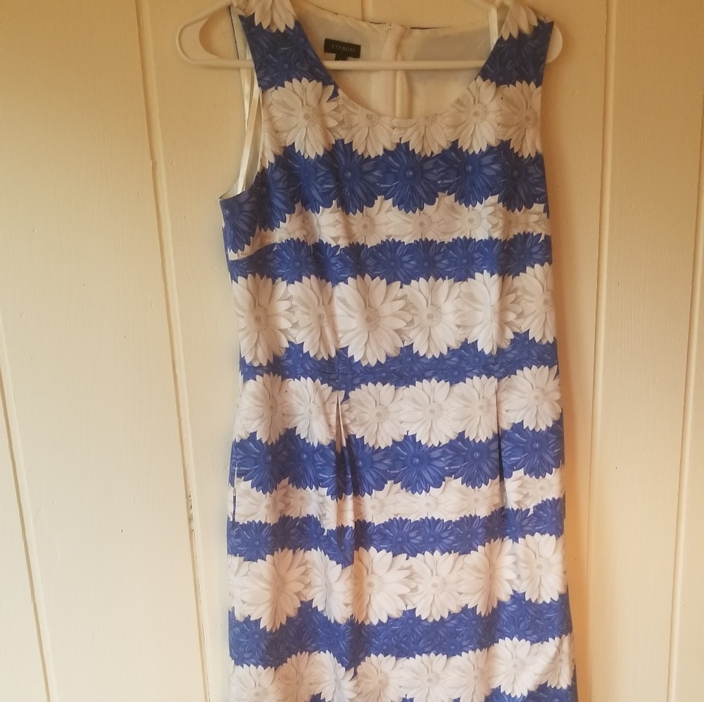 Talbots flower stripe dress